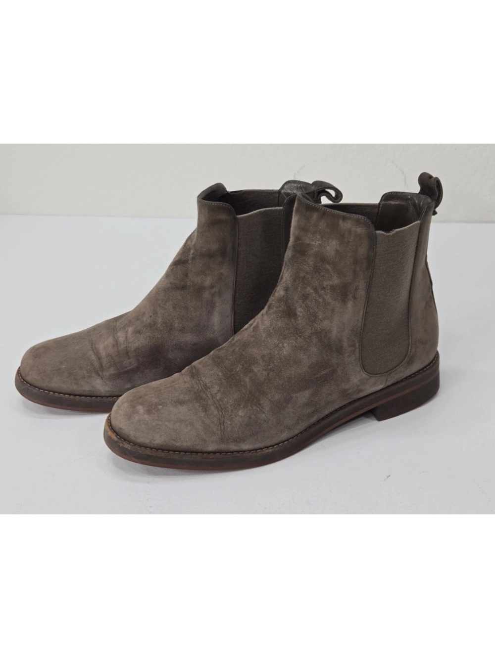 Loro Piana Montrond Chelsea Boot Brown Suede Size 38.5 Womens READ.